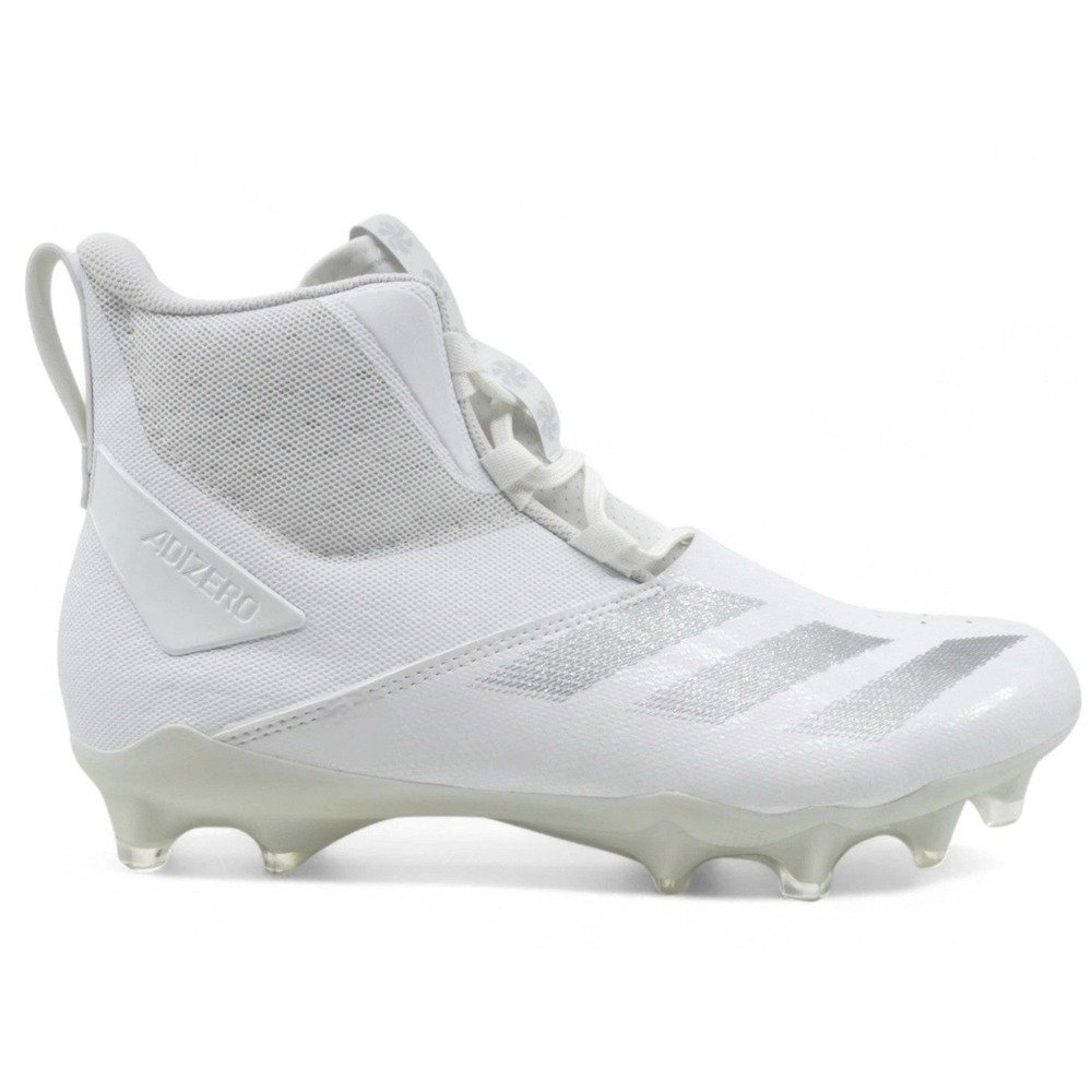 NEW! Mens Adidas Adizero Chaos Mid White Lineman Football Cleats ID9104 Sz 14